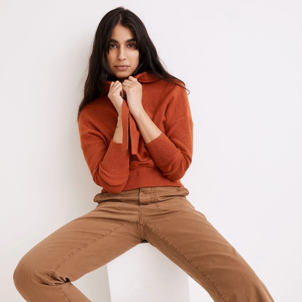 Madewell Cropped Pull Over Sweater with Hood